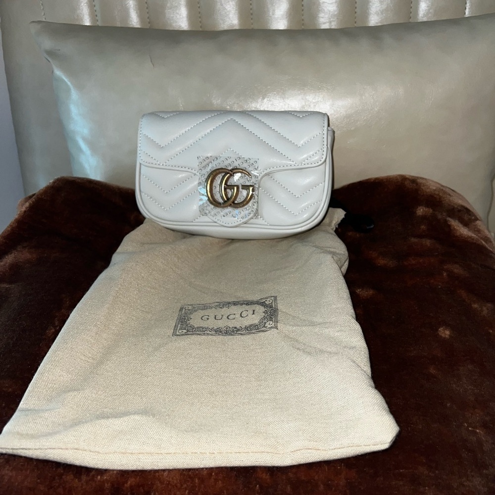 Gucci White Quilted Mini Bag